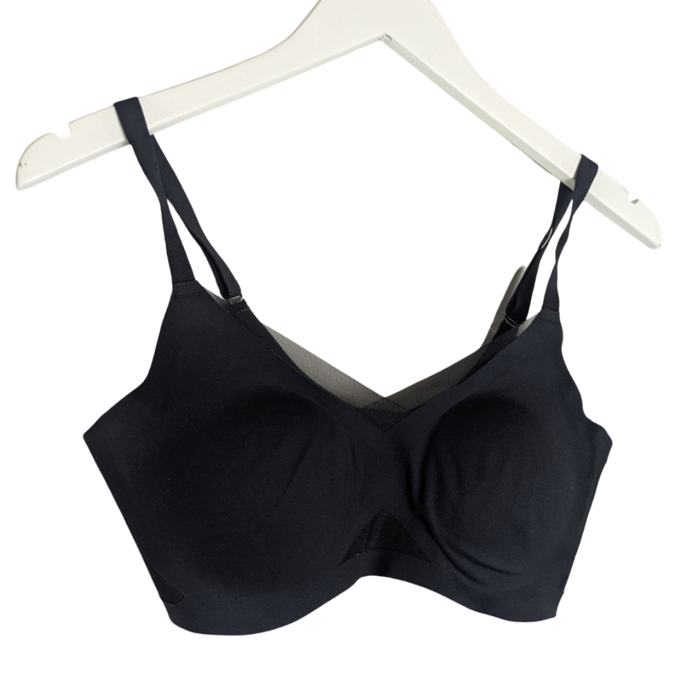Honeylove Crossover Wireless Bra Small Midnight Black - Picture 2 of 8